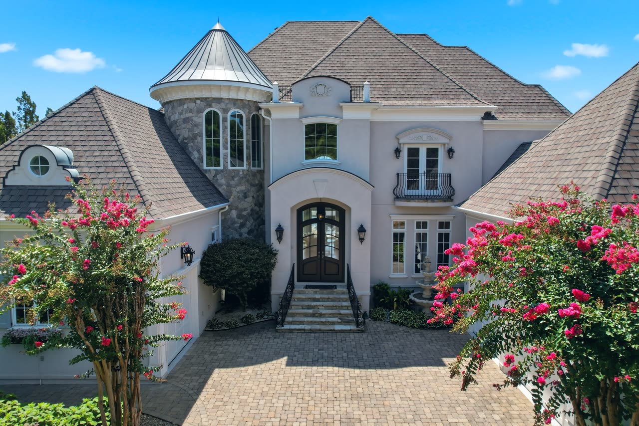 Front entry and gardens