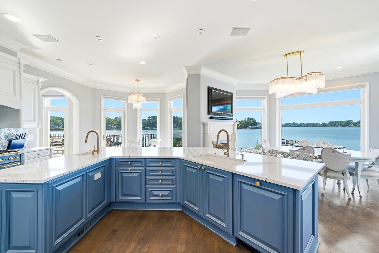 Kitchen looking out to the water