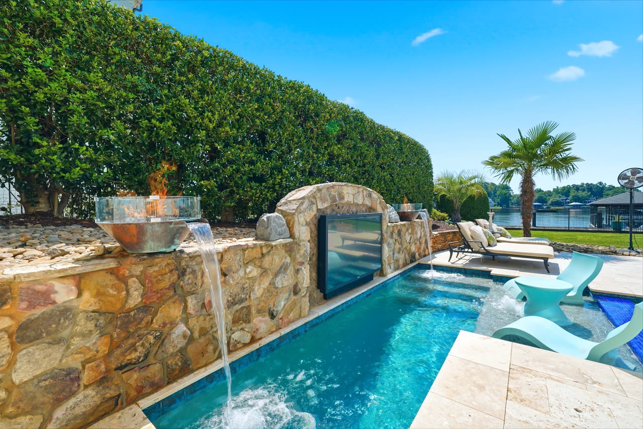 Pool and waterfall grotto